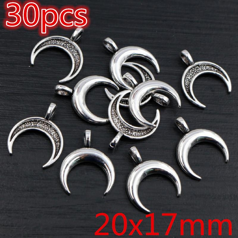 New Fashion Antique Silver Plated Bird Moon Heart Deer Chrams Metal Alloy Pendant DIY Charms DIY Jewelry Making Findings