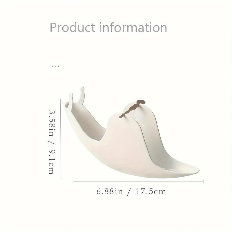 Snail-Shaped Incense Holder - Creative & Cute Home Decor, Fireproof Plastic Mosquito Coil Tray in Black or White, Home Decor