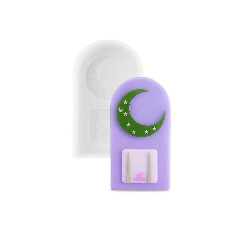 Flexible Sturdy Silicone Mould Fashion Accessory for Making Unique Moon Star Shaped Candle and Home Decorations 1