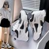 Shoes Women's 2025 Spring and Autumn New Sports Casual Leather Shoes Korean Version Little White Shoes Student Dad Shoes