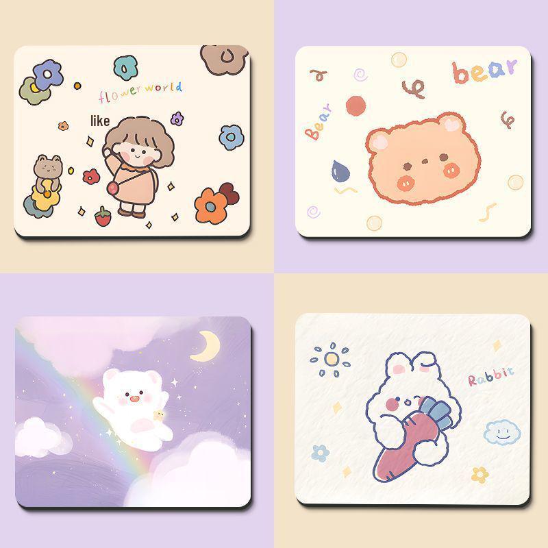Cute Cartoon Mouse Pad with Hand Rest - Small & Thick for Desktop & Laptop