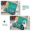 Handmade Genuine Leather Green Color Watch Case Unisex Watch Box Jewelry Display Watch Storage Organizer
