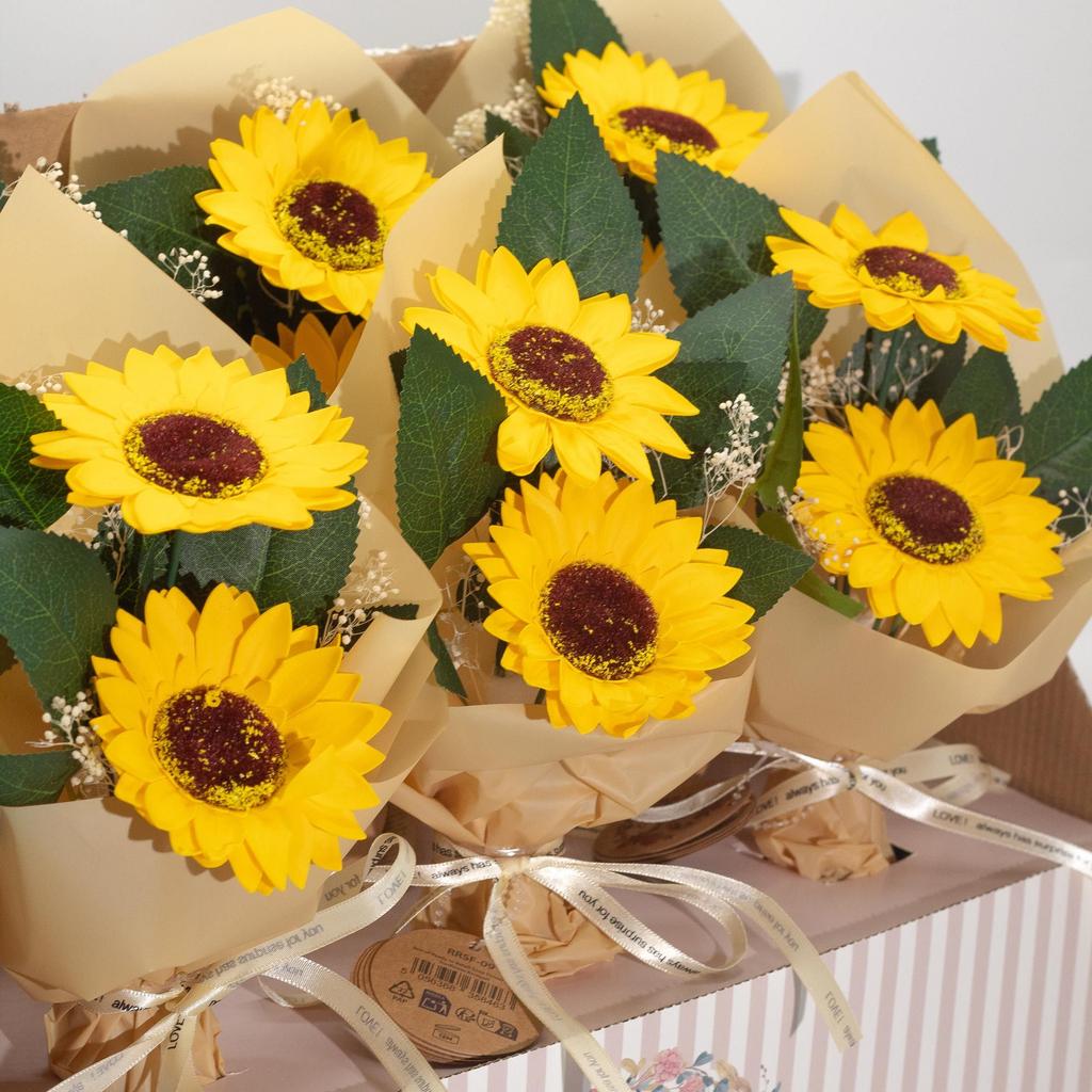 Soap Flower – Two Sunflower Bouquet
