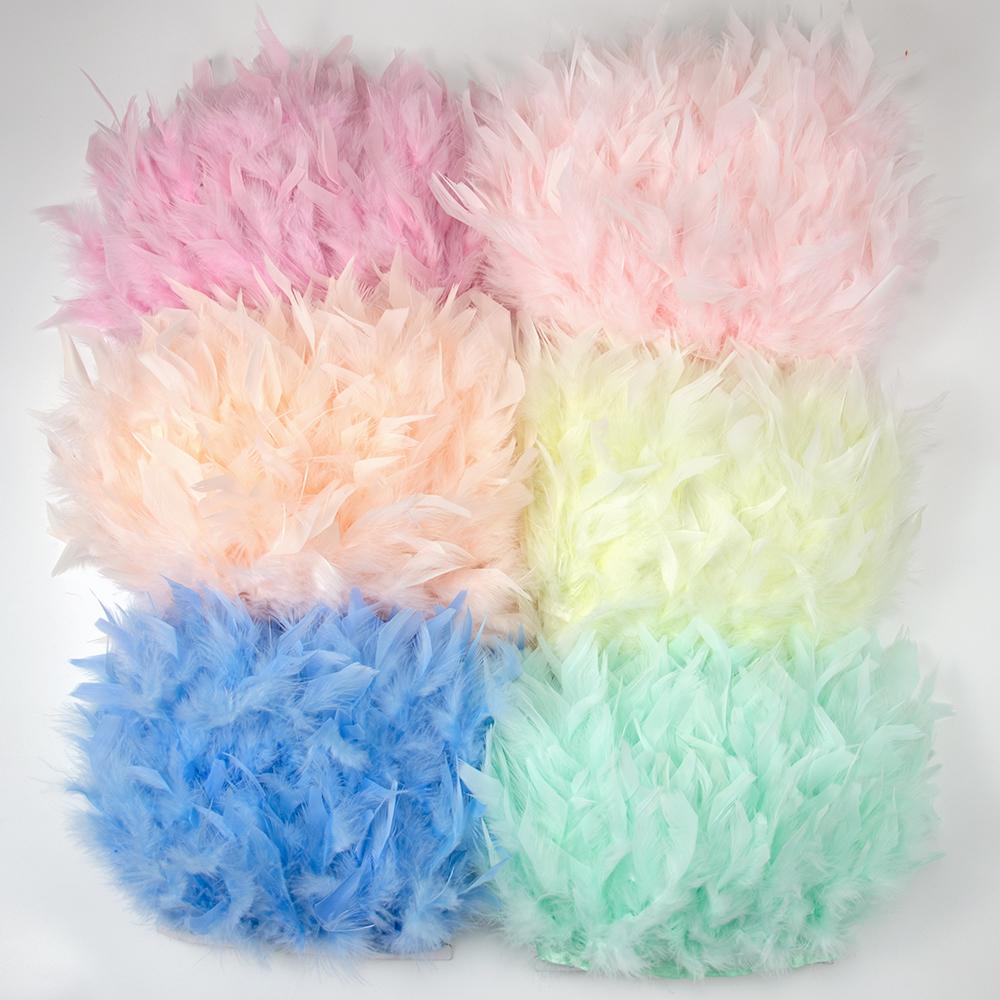 1Yard Natural Turkey Feathers Trim 10-15Cm Fluffy Feather Ribbon For Crafts Accessories Wedding Party Clothing Sewing Decoration