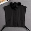 Fashion  Front Tie White Fake Collar for Women Stand Detachable Collar Fake Girls Vintage Lace Ladies False Blouse Collar