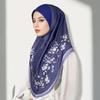 Breathable Printed Arab Lady Headscarf Multiple Colors Hijab Head Wrap  Women