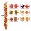 100cm-Artificial Maples Leaf Garland Autumn Maple Leaves Vines Garland For Thanksgiving Halloween Home Porch Mantle Fireplace Farmhouse
