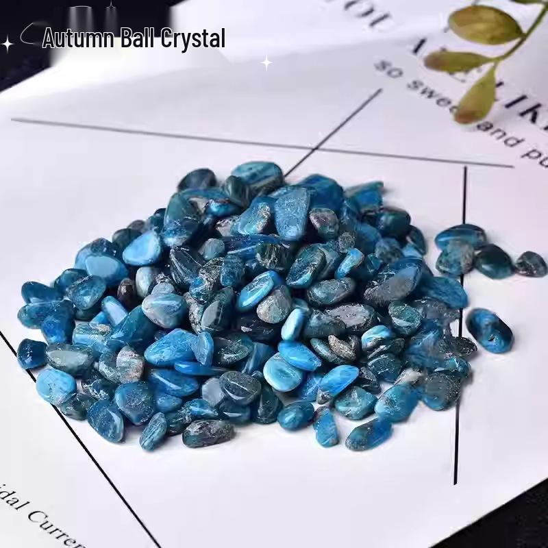 Natural Blue Apatite Crystal Crushed Stones for Fish Tanks, Flower Pots, and Landscaping Decorations