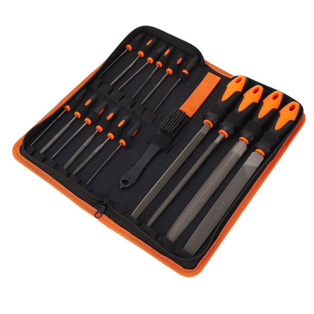 18Pcs Files Set Tool T12 Steel Metal Professional Flat Triangular Half Round Large Needle Hand File
