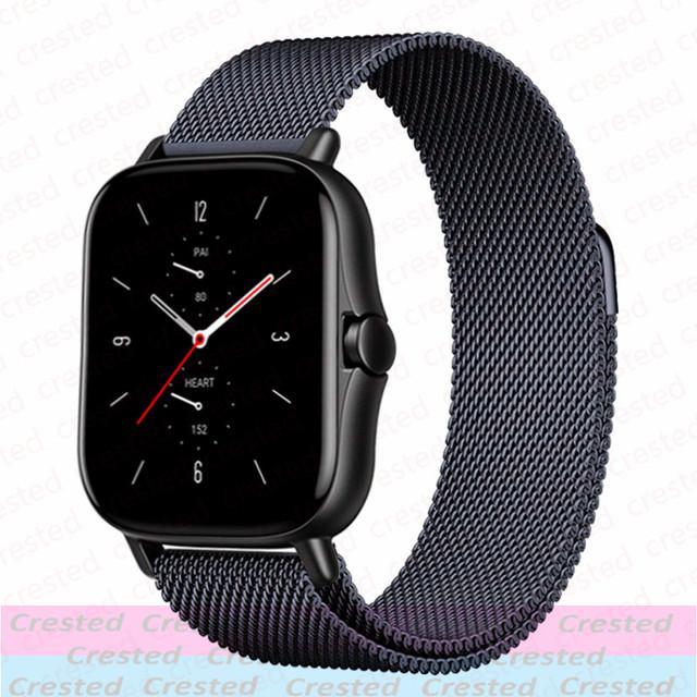 20mm/22mm Milanese loop band For Amazfit GTS/4/2/2e/3/GTS2 Mini/GTR 47/GTR2/4/3/Pro Watch Bracelet correa Amazfit bip 6 5 straps