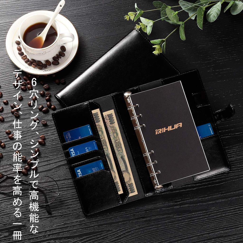 System Bible Schedule Memo Card System Planner Business Bible System Office Supplies [RIHUA] Planner, Size, Leather, 6-Ring, Book, Cover, Refills,