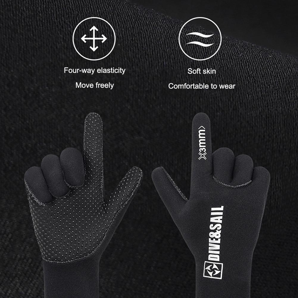 3mm Scuba Diving Gloves Anti Slip Five Finger Dive Gloves UV Protection Surfing Gloves for Diving Snorkeling Surfing