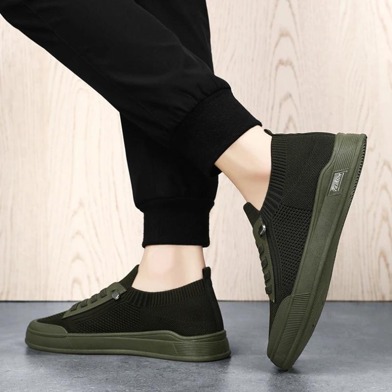 Fashion Shoes Men's Summer 2025 New Edition Men's Shoes Solid Color Casual Canvas Shoes Breathable Singlees