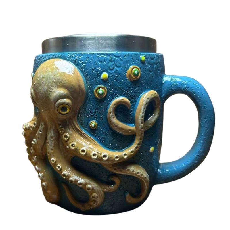 Multifunktionale Oktopus-Tassen Ideal als Trinkgefäß oder Dekoration für Partys und Zusammenkünfte Glatte Vorderseite