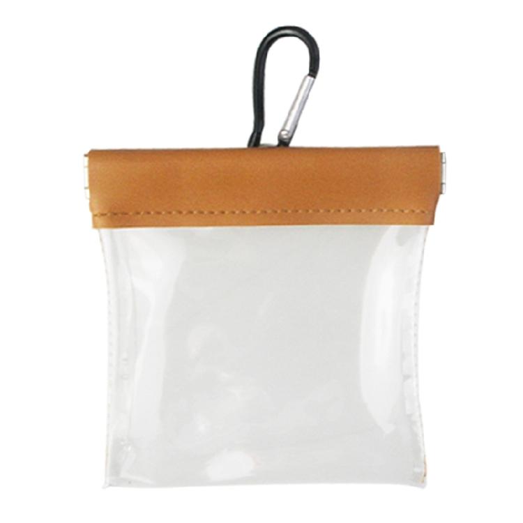 Portable Clear Golf Tees Storage Bag With Clip Light Weight Golf Tees Holder Pouch Waist Bag for Men Women Golf Gift