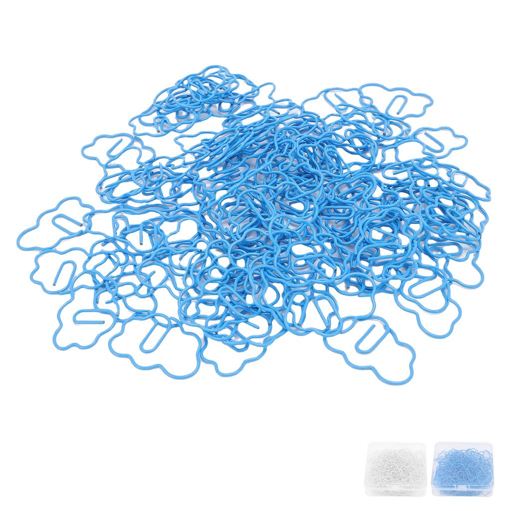 100 Pcs Cloud Shaped Paper Clips Cute Fun Decorative Iron Bookmarks Planner Clips with Transparent B