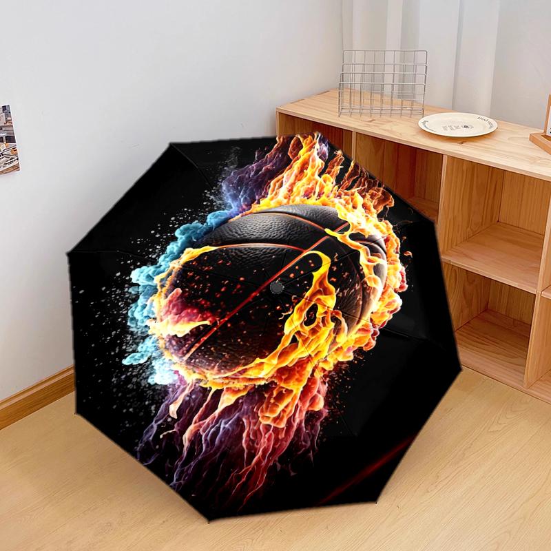 1PC basketball sport Umbrella Portable Folding Umbrella Iron Frame Hole Bone Structure Outdoor Home Umbrella A7