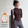 Women's Slim-Fit Fleece-Lined Running Jacket - Autumn/Winter 2025 Yoga & Fitness Long Sleeve.