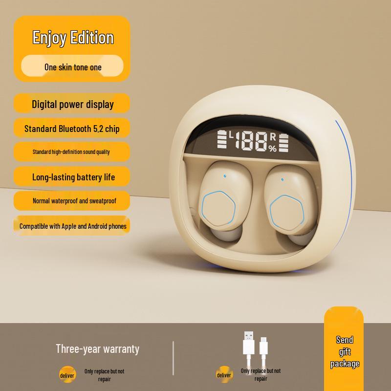 New M41 True Wireless Bluetooth Headphones - Transparent In-Ear Design, Smart Display, Noise Cancelling, Long Battery Life