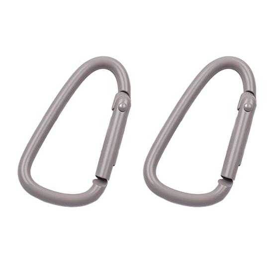 

2Pcs Carabiner Spring Buckle Lightweight Alloy Keychain Clip Easy One-Handed D-Shaped Hook Outdoor Travel Bag Pendant DIY Jewelry Accessory сірий