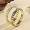 Enamel Floral Flower Leaf Bangle Colorful Women's Hand Bracelet Vintage Cloisonne Bangle  Ladies