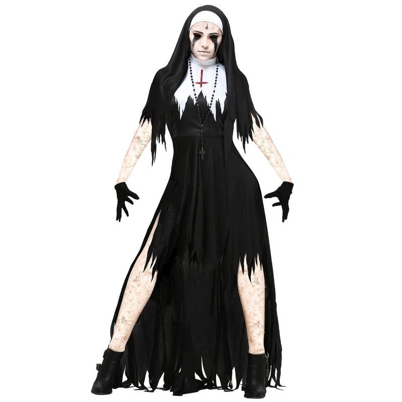 Scary Nun Costume For Women Halloween Cosplay Outfit For Scary Fun