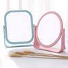European Style Makeup Mirror Dual Side Rotating Desktop Vanity Mirror with Stand for Dorm