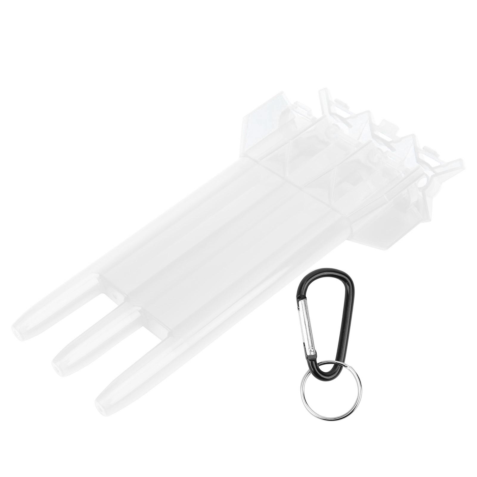 

Универсальный портативный кейс для дартс, кейс из АБС-пластика, хранение 3 комплектов, с подвесной пряжкой из алюминиевого сплава прозрачный белый