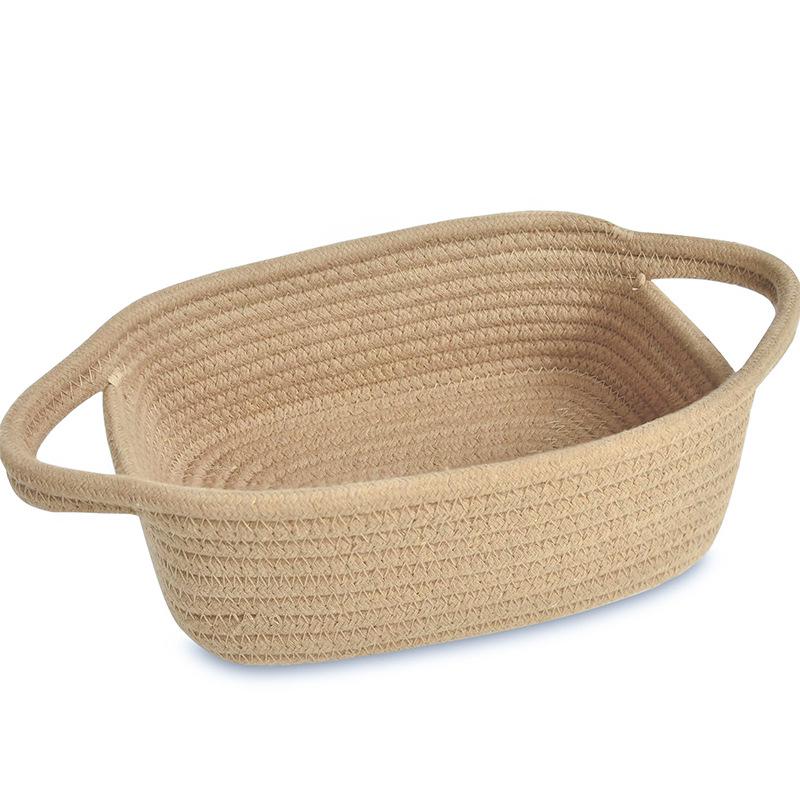 

Cotton Rope Woven Basket for Snacks, Sundries, and Toys - Ideal for Cosmetics and Children s Room Decoration. 20x15x8 cm