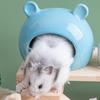 Keramik Hamsterhaus, Sommer Bärenförmiger Hamster Versteck Höhle, Kleintier Lebensraum Bett Dekoration für Rennmäuse, Mäuse, Meerschweinchen, Zwerghamster