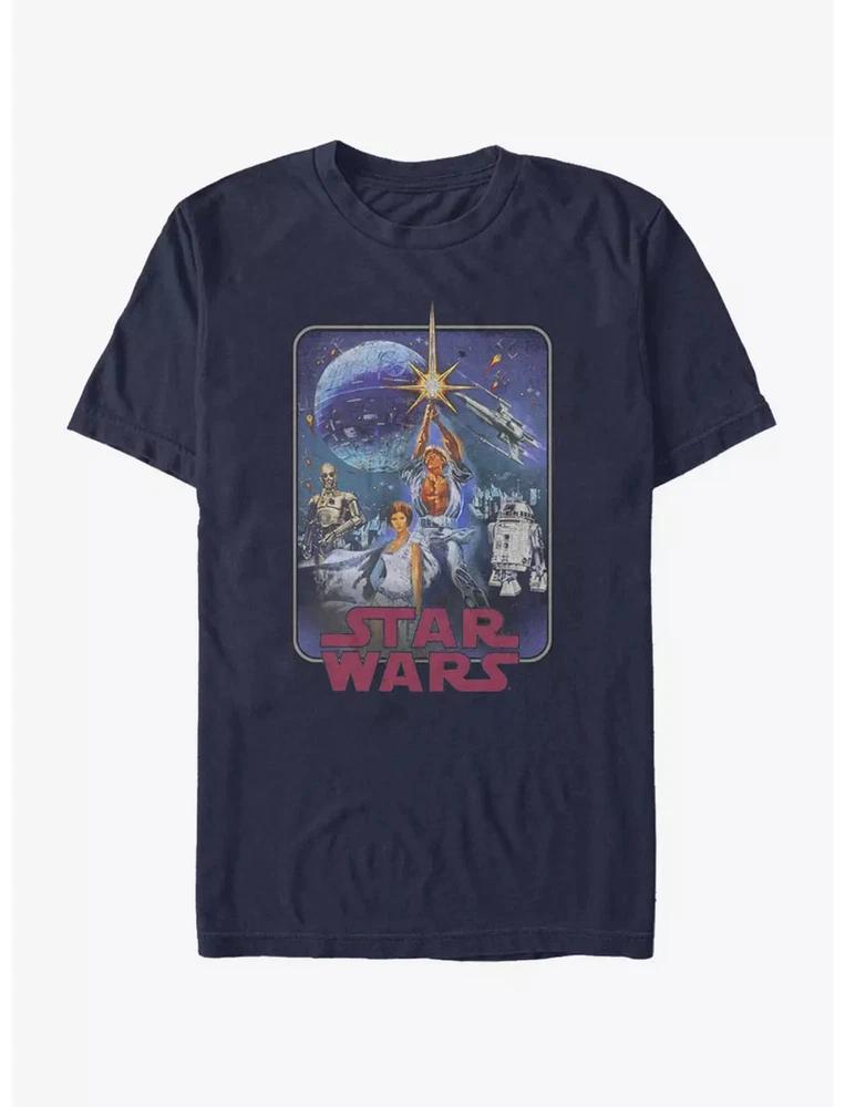 Star Wars Star Poster Redux TShirt Unisex Navy S