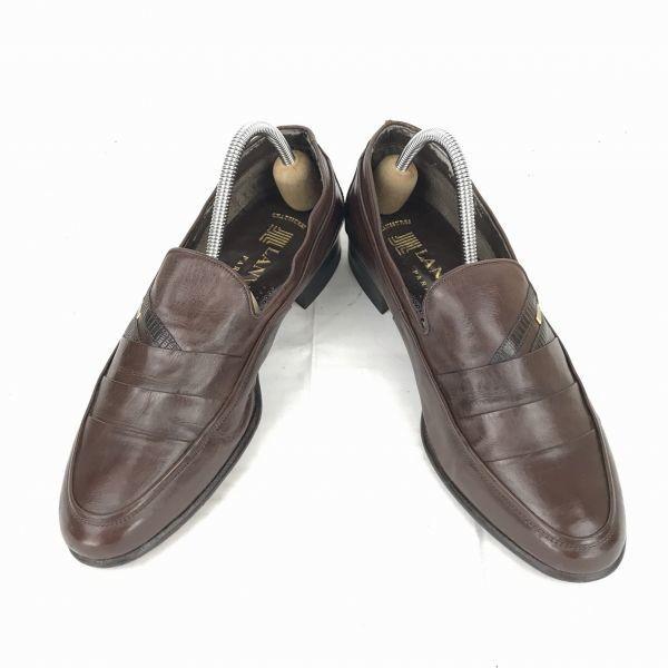 Lanvin Leder Slipper Loafer Schuhe Braun 24.5(GEBRAUCHT)