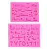 2 Stück Arabischer Buchstaben Anhänger Harzform-Set Arabische Zahl Silikon-Gießform Alphabet Harz-Gießform Kunsthandwerk Werkzeug