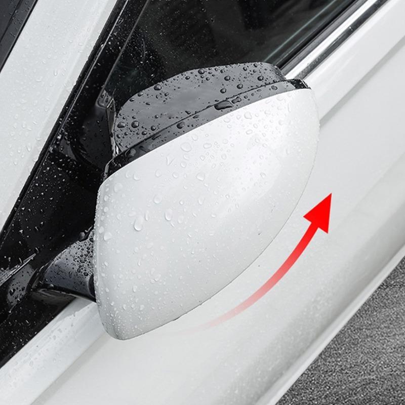 2in1 Car Rearview Mirror Rain Eyebrow Reversing Small Round Mirror Rainproof Sunshade Sticker Car Rain Shield Blind Spot Mirrors