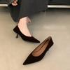 Fashion SUOJIALUN 2025 Autumn New Pointed Toe Pumps Shoes Fashion Shallow Slip On Ladies Elegant Single Shoes Thin High Heel Boat Shoes