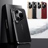 Luxury Vegan Leather Camera Lens Protector Back Case for Huawei Pura 90 Pro Max / 80 70 Ultra /70 80 90 Pro Plating Bumper Cover