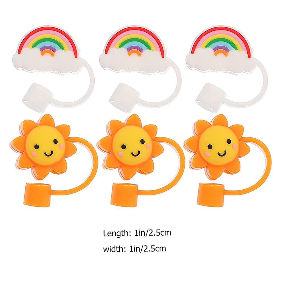 6pcs Straw Dust Plug Portable Child Straw Hat Cover