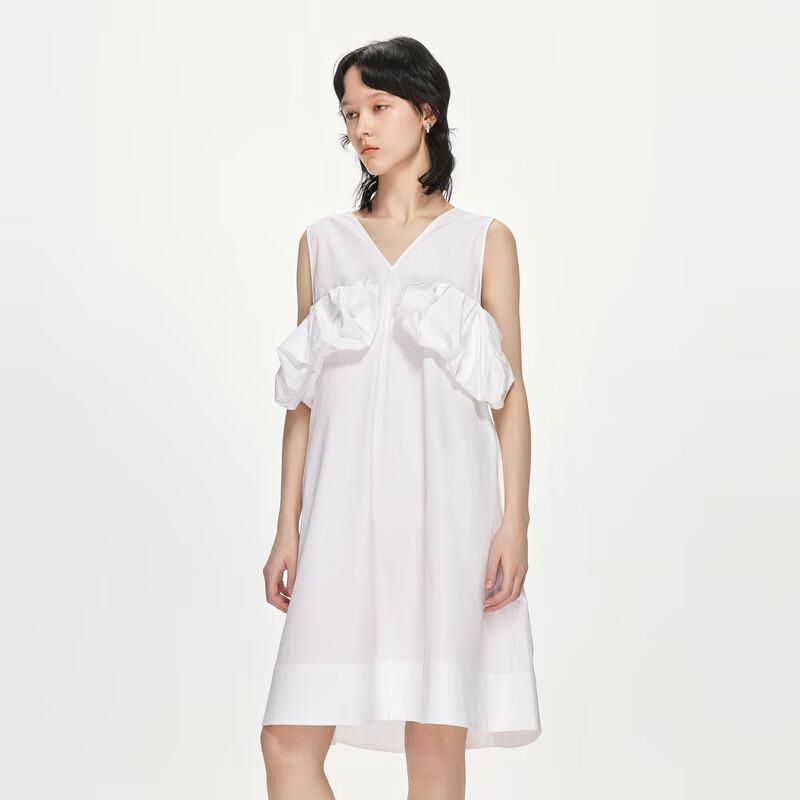 

JNBY Cotton A-Line V-Neck Midi Dress XL