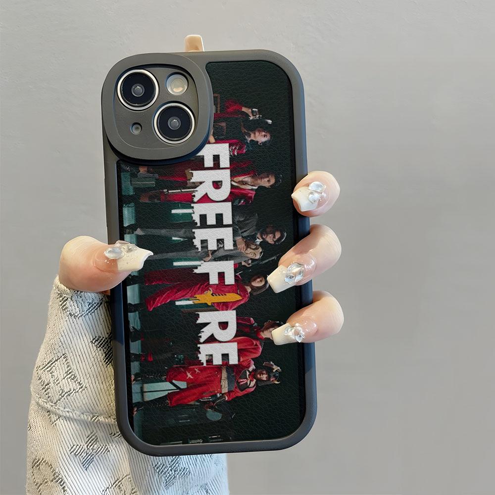 Free Fire Game Phone Case For IPhone 16 14 13 11 12 Pro Max Mini X XR XS Taiping 8 Plus Mini Lambskin Silicone Shell Cover