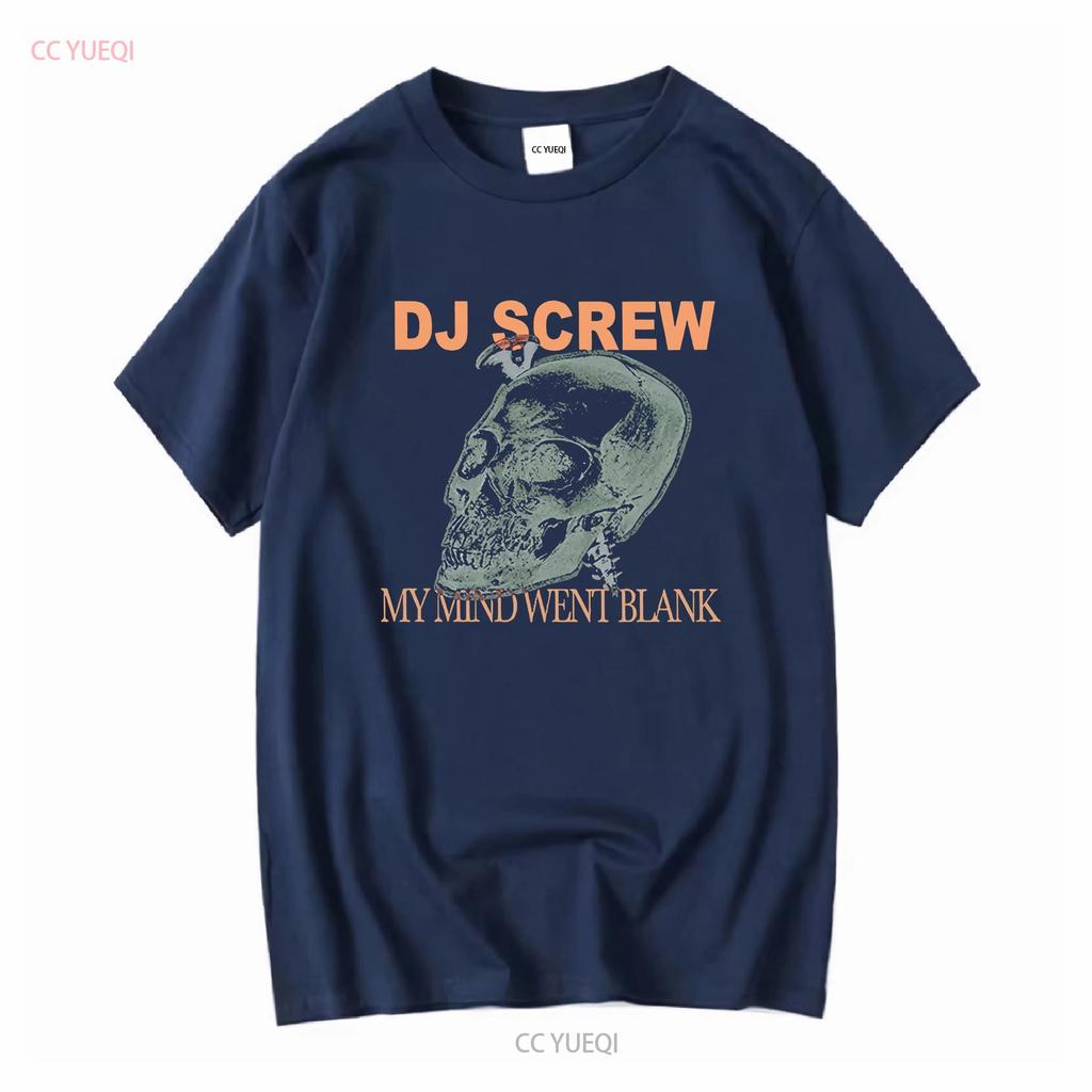T-shirt DJ Screw stampata su 100% cotone lavaggio vintage Versatile Casual streetwear uomo abbigliamento graphic designer Morbida