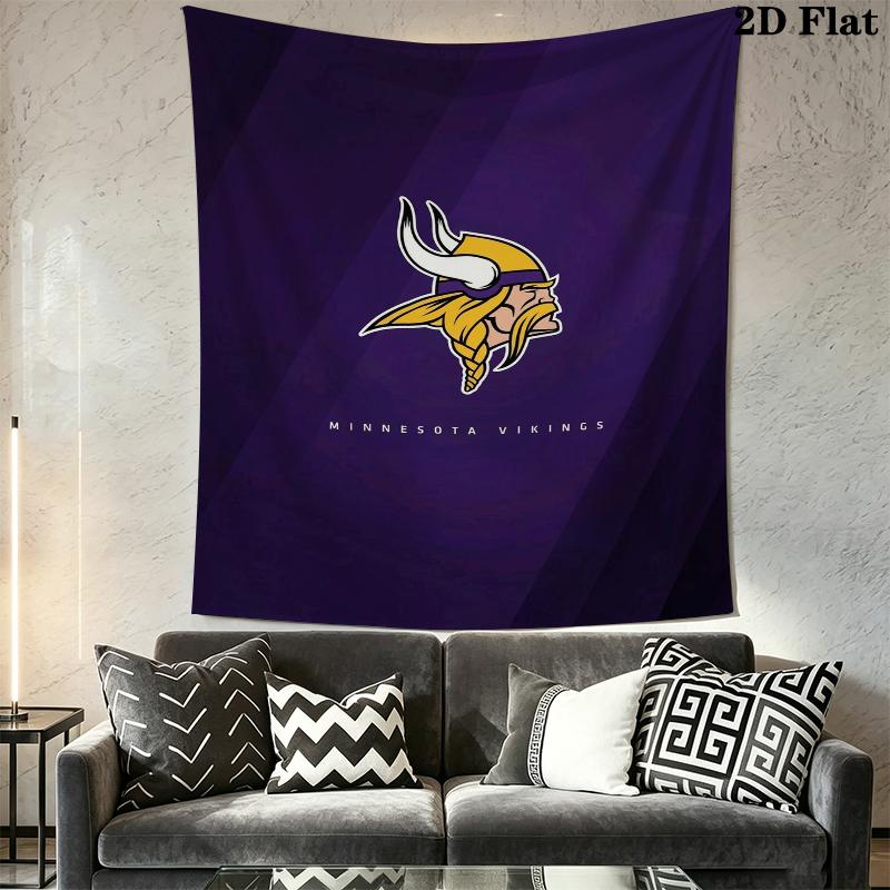 Minnesota Vikings Duvar Gobleni Estetik Duvar Askısı Baskılı Kumaş Battaniye Yatak Odası Oturma Odası Ev Dekorasyonu için Dekoratif Goblenler