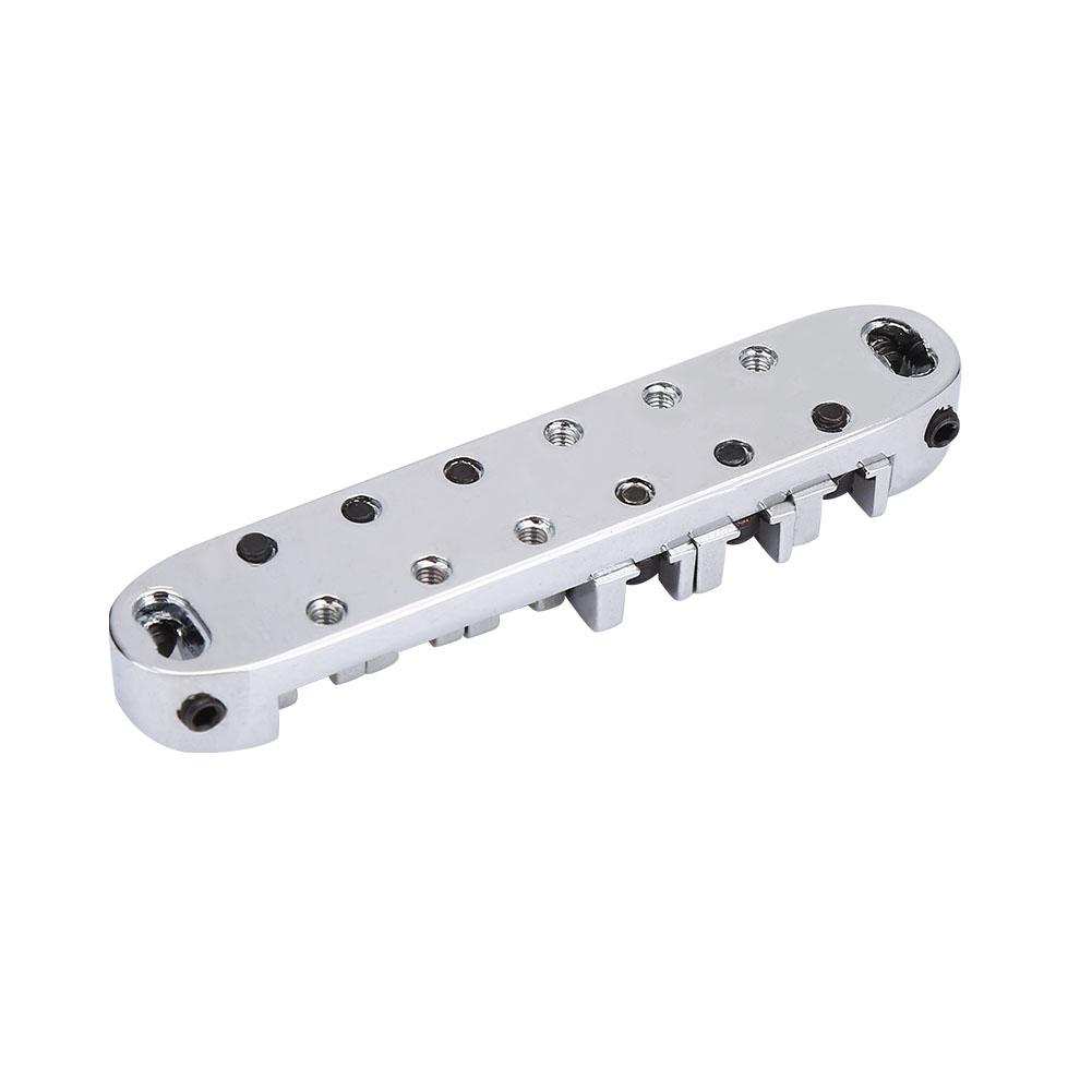 Roller Saddle Bridge & Tailpiece Set Replacement Part for LP Style 6 String Electric Guitar