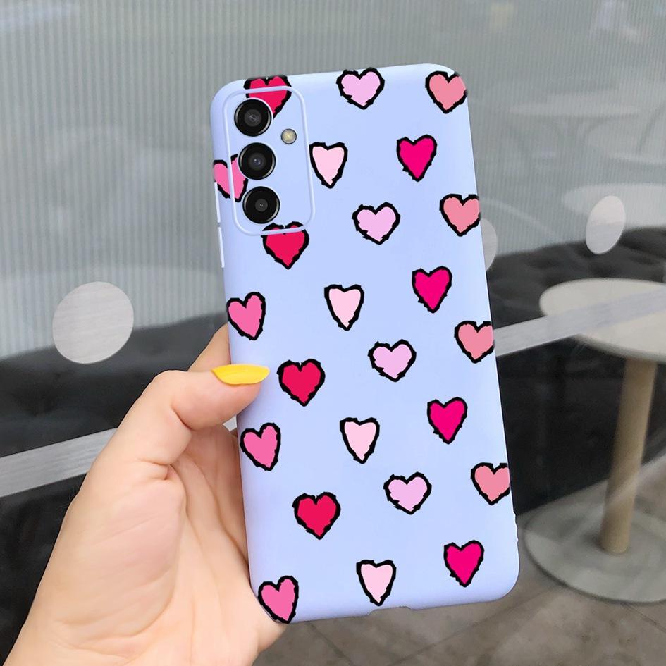 For Samsung M13 Case SM-M135F M 13 Cover Cute Cartoon Love Heart Butterfly Bumper For Samsung Galaxy M13 4G Soft Silicone Fundas