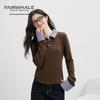 Mark Fairwhale Women's 2025 Faux Two-Piece Plaid Polo Knit Top