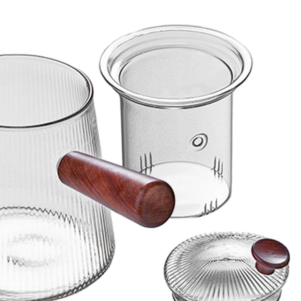 Glass Teapot with Infuser Blooming and Loose Leaf Tea Maker Elegant with Lid Clear Tea Kettle Stovetop Safe for Home Camping