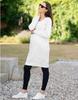 Casual Knitted Maternity Dress for FONDA Cream S [Seraphin] Dress, Breastfeeding, Women's