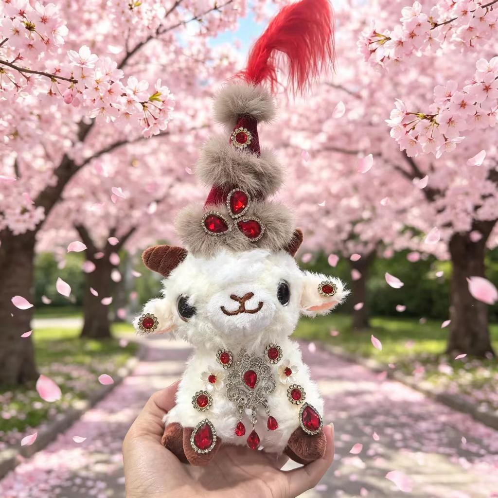 Cute Sheep Plush Keychain Doll, Mini Lamb Stuffed Pendant, Soft Bag Hanging Ornament Accessory