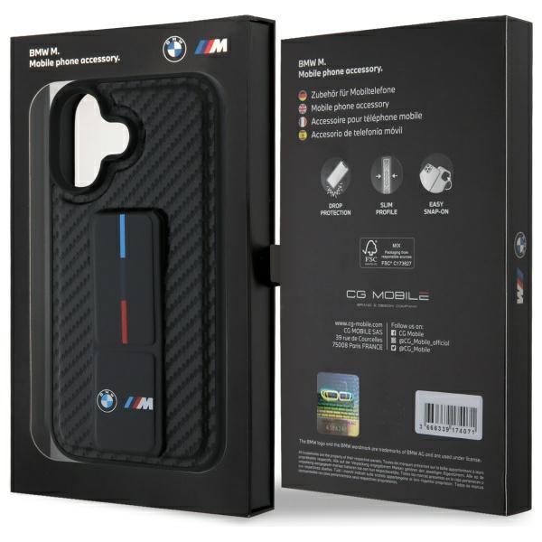 BMW Bmhcp16Sgspcck Iphone 166.1 Black/Black Hardcase M Grip Stand Smooth And Carbon