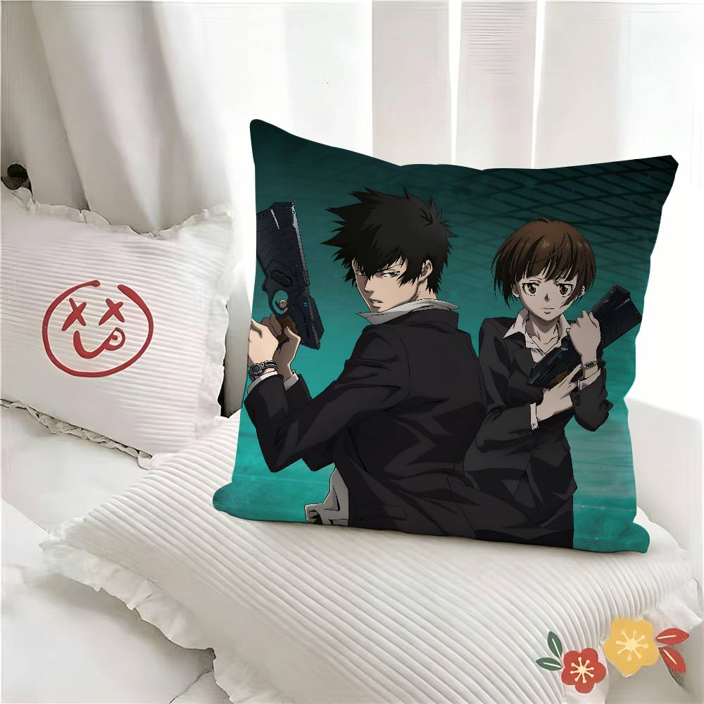pc Anime PsychoPass Pillow Case Fashion Square Pillowcase Bedroom Sofa Room Ins Decoration Leisure