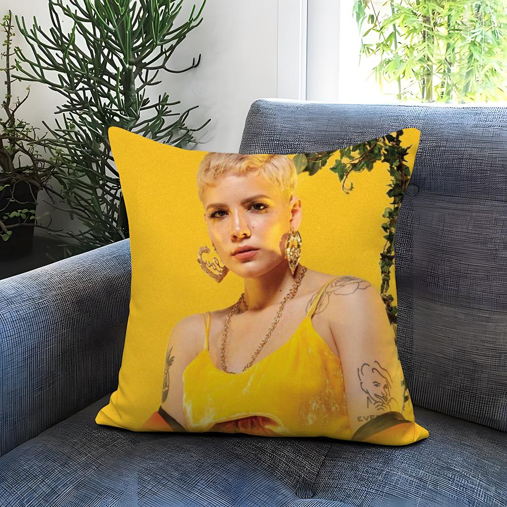 Popular H-HHalsey Cushion Cover Comfortable Reversible Pillow Cover Ideal for Car Sofa Bedroom & Beyond